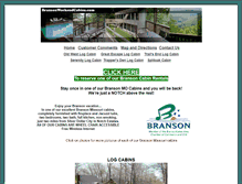 Tablet Screenshot of bransonweekendcabins.com